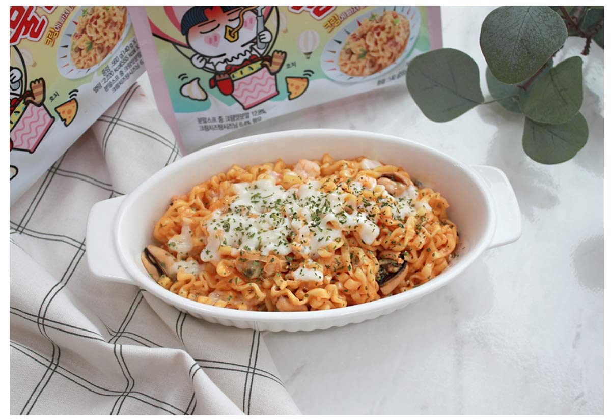 Lamen Coreano Super Picante Buldak Cream Frango E Queijo Cremoso Carbonara G Hachi