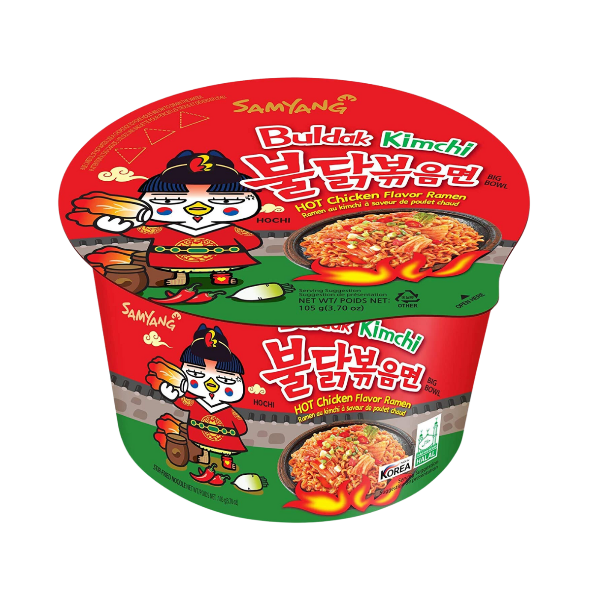 Lamen Coreano Super Picante Buldak Kimchi Big Bowl Samyang - 105g