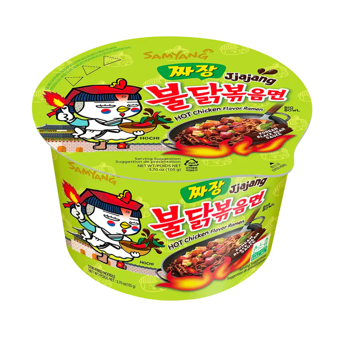 Lamen Coreano Super Picante Hot Chicken Flavor Ramen Sabor Frango Jjajang  Copo - 105g