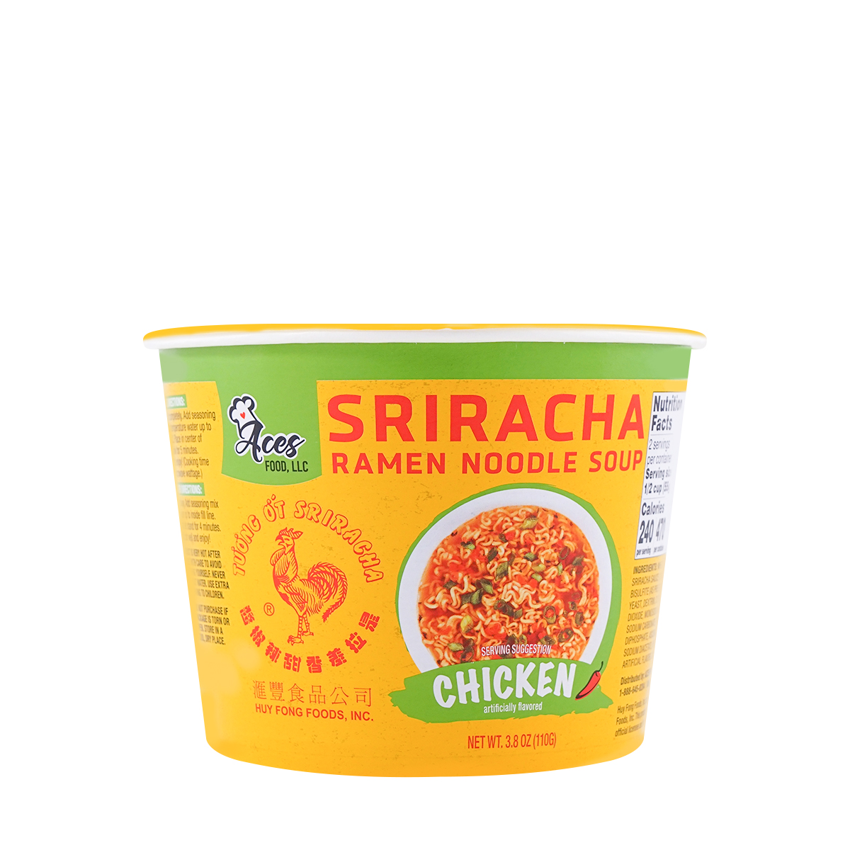 Lamen Picante Sriracha Sabor Galinha Copo - 110 gramas