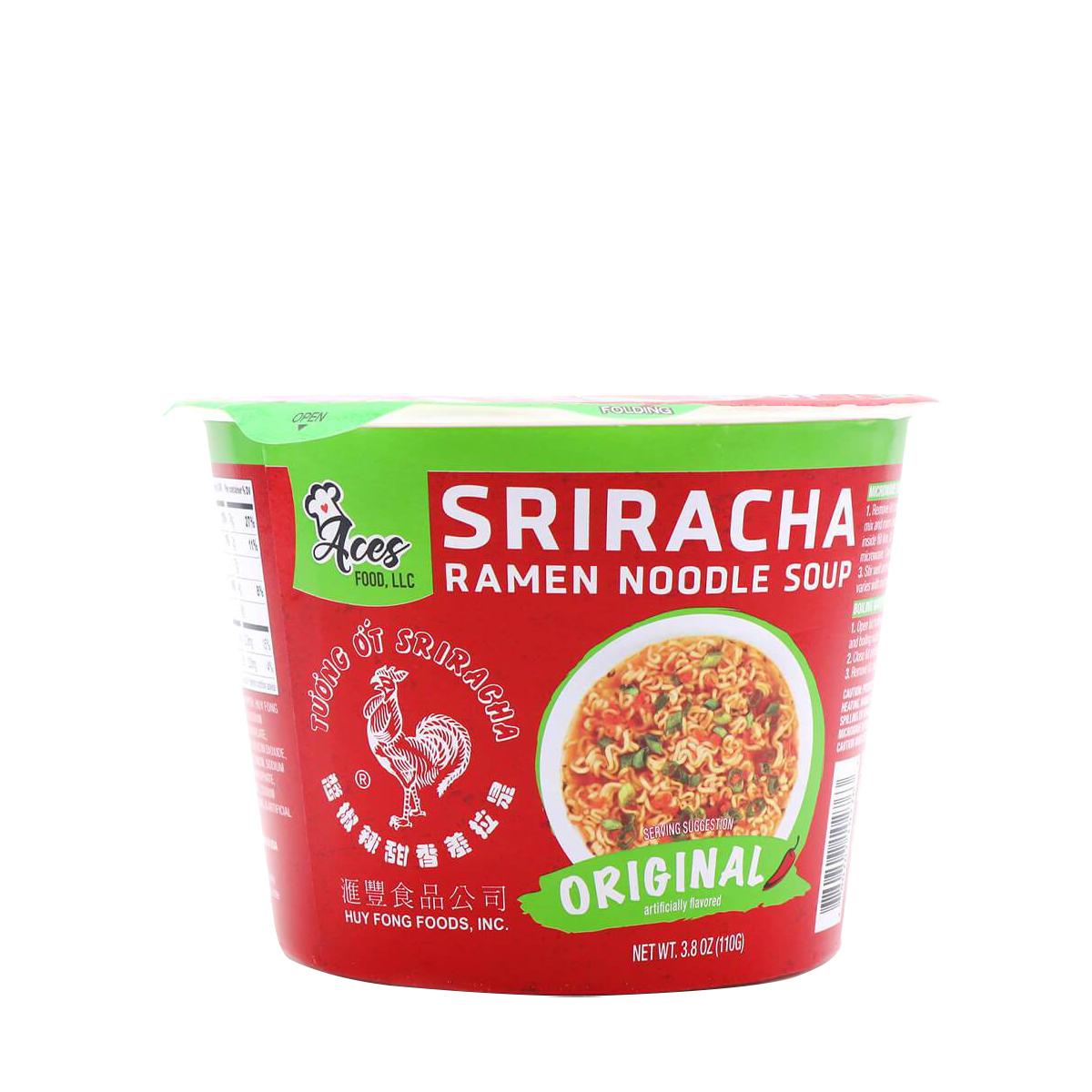 Lamen Picante Sriracha Sabor Original Copo - 110 gramas