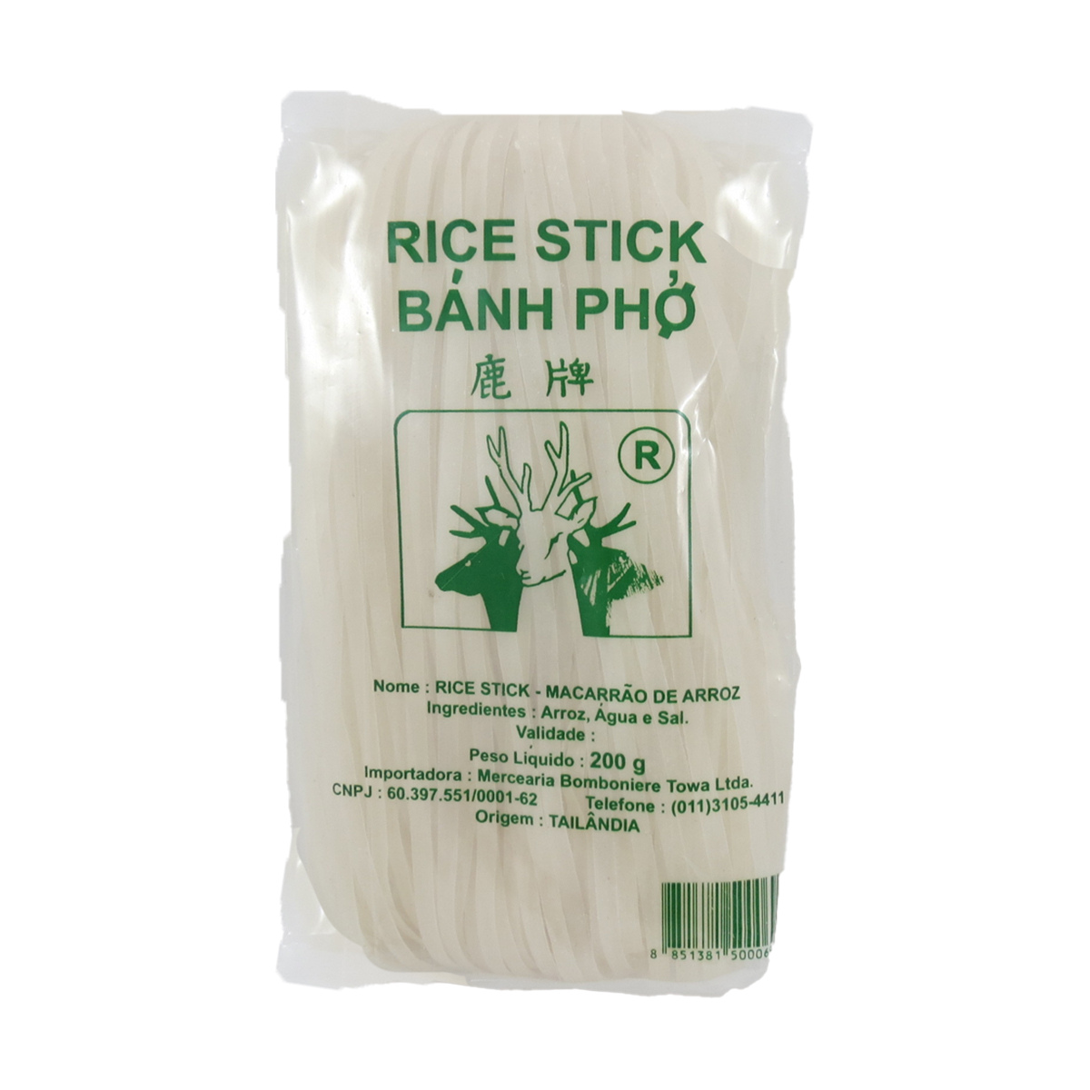Macarrão de Arroz Largo Rice Stick 10mm -  200 gramas