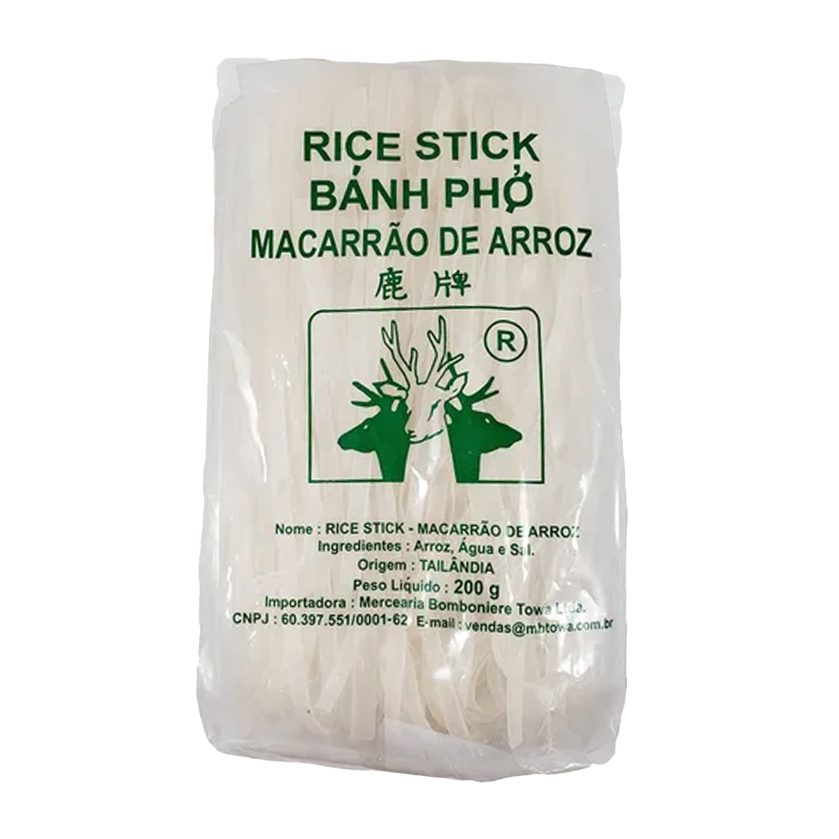 Macarrão de Arroz Largo Rice Stick 5mm -  200 gramas