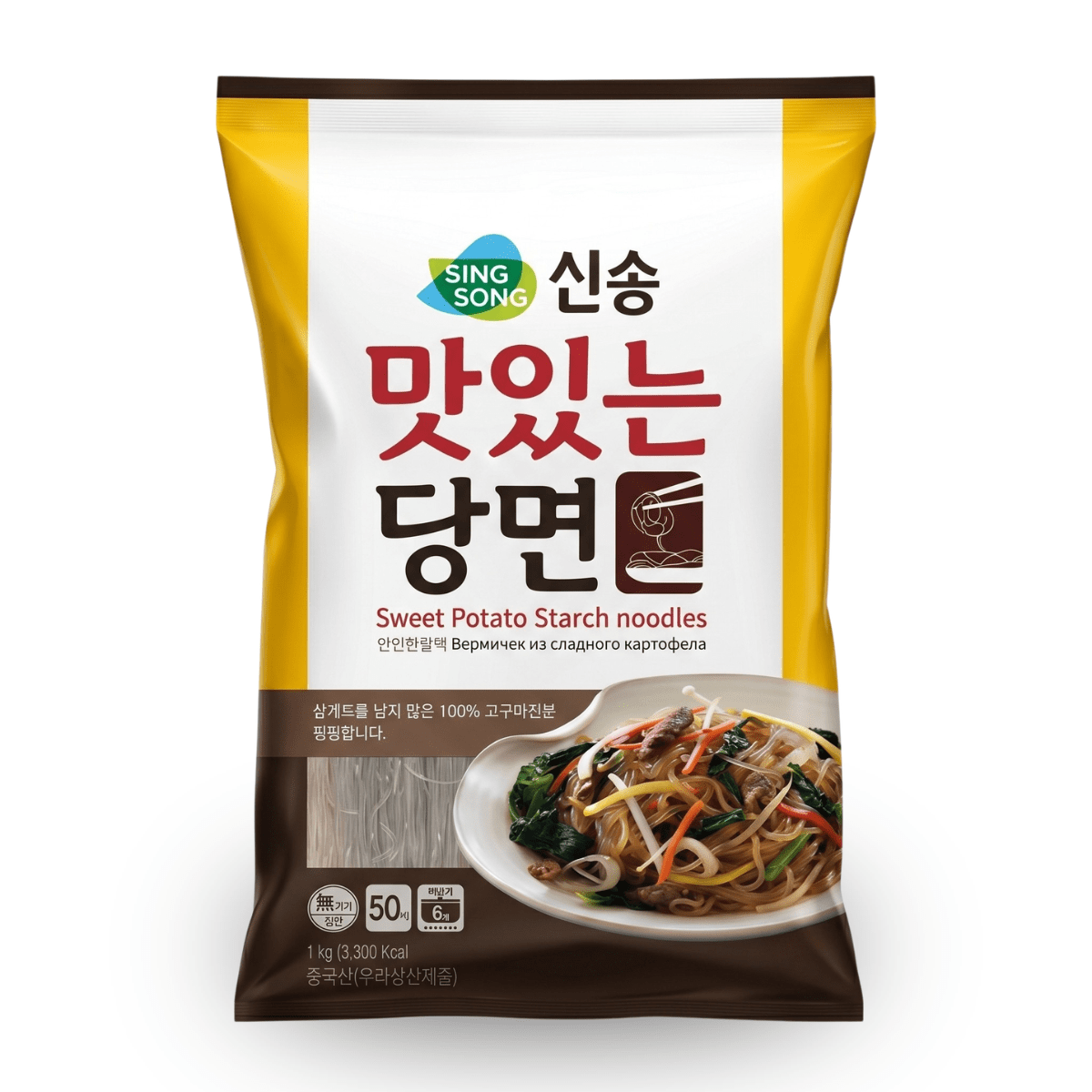 Macarrão de Batata Doce Harusame Coreano SingSong - 1000 Gramas