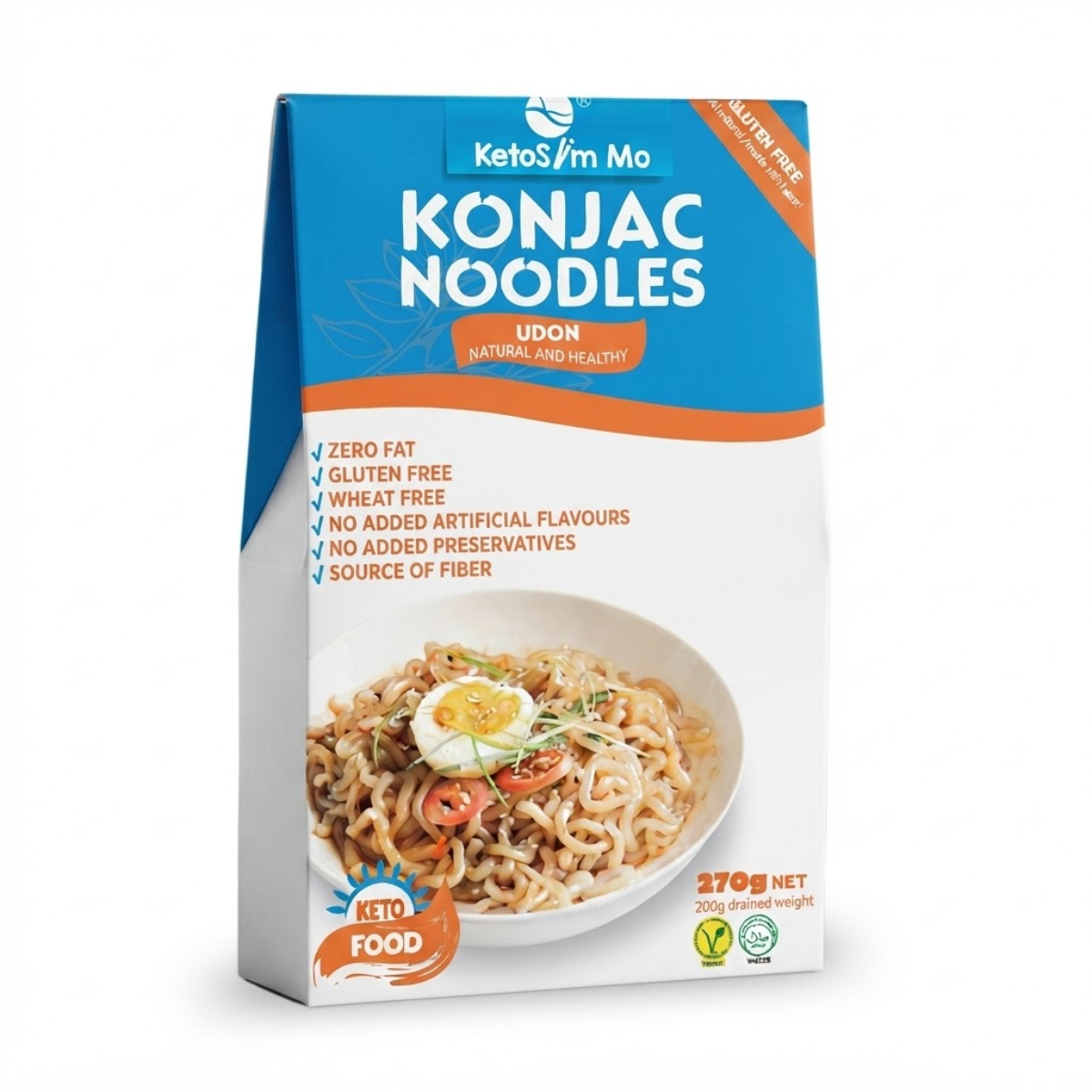 Macarrão de Konjac tipo Udon KetoSlim Mo - 270 Gramas