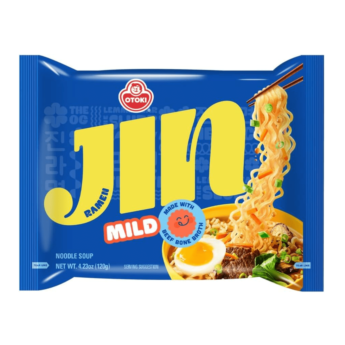 Lamen Coreano Mild Jin Ramen Ottogi Vegetais Suave - 120 gramas