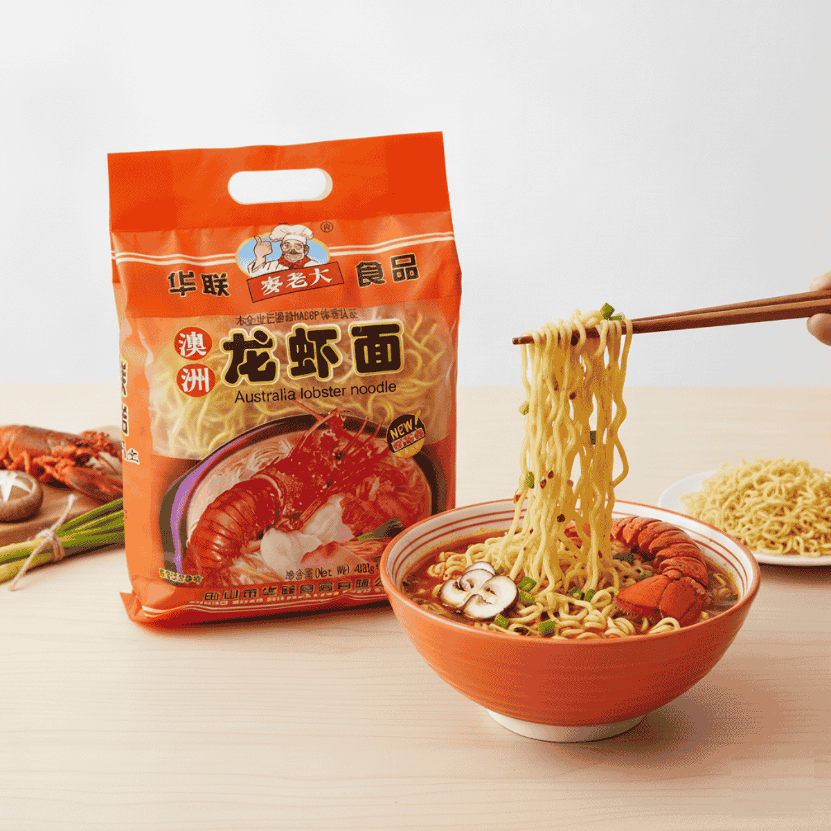 Macarrão Lamen Instantâneo Sabor Lagosta Mailaoda Australia