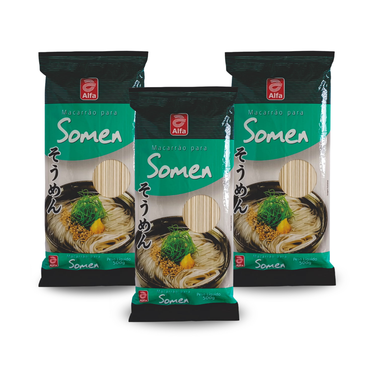 Macarrão Somen Alfa 500 gramas - 3 Pacotes