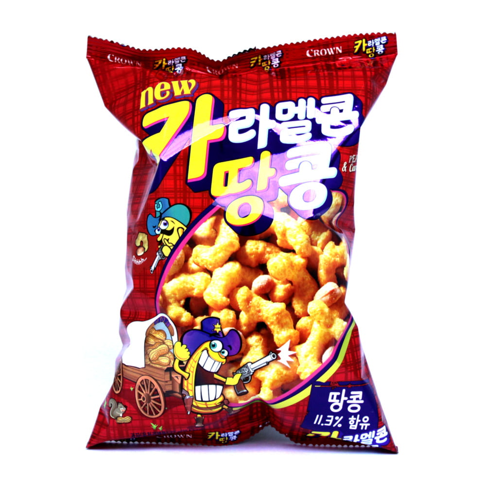 Salgadinho Coreano Sabor Amendoim com Caramelo - 72 gramas