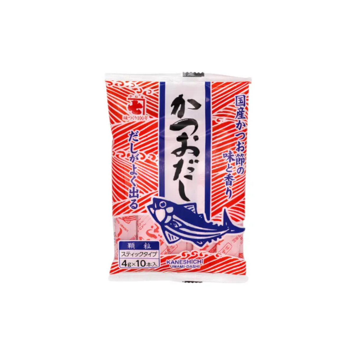 Tempero de Peixe Bonito Katsuo Dashi Kaneshiti 10 Sachês - 40 gramas