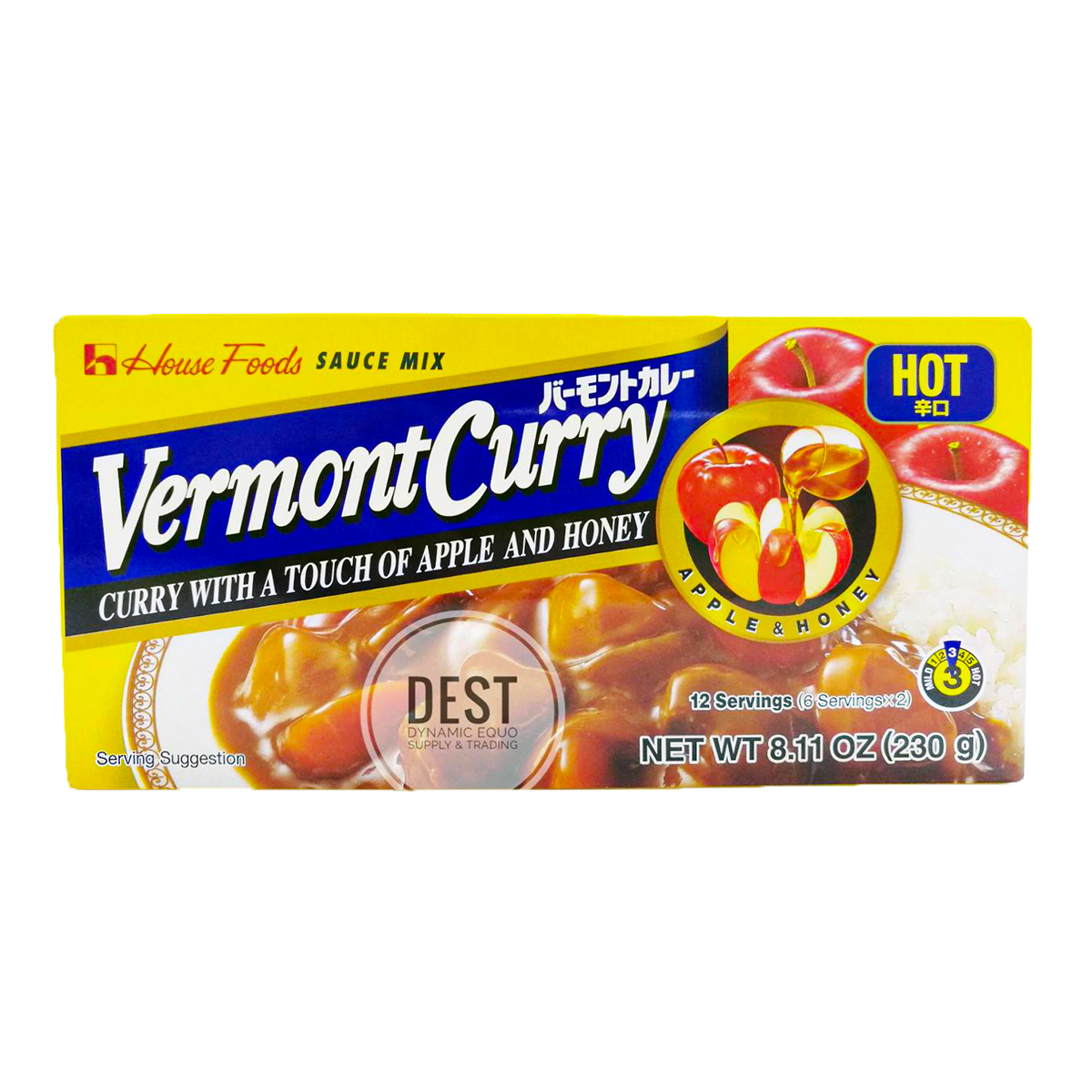 Tempero pronto Curry Karakuchi com Sabor Picante nível Forte Vermont - 230 gramas