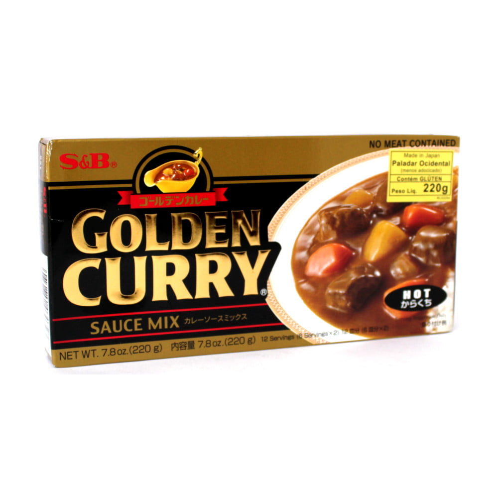 Tempero Golden Curry com Sabor Picante nível Forte S&B - 220 gramas