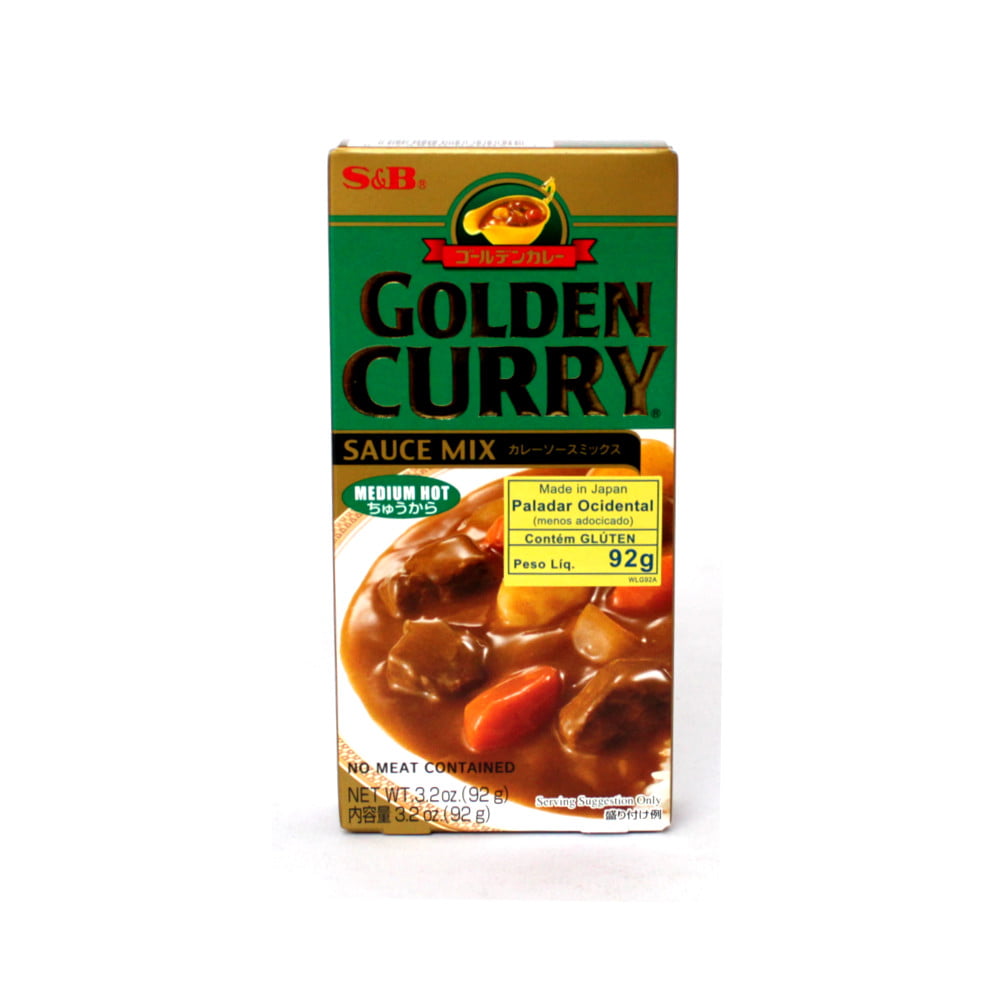 Tempero Golden Curry com Sabor Picante nível Médio S&B - 92 gramas