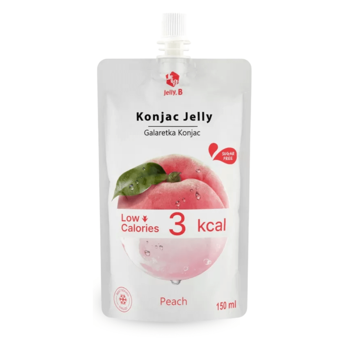 Bebida  Coerana de Gelatina Sabor Pêssego Zero Açúcar Konjac Jelly B - 150 gramas