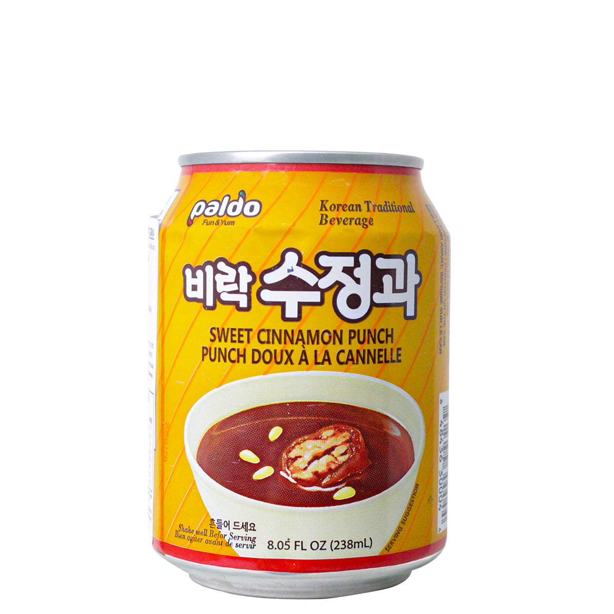 Bebida Coreana Adocicada de Canela Sujeonggwa Paldo - 238mL