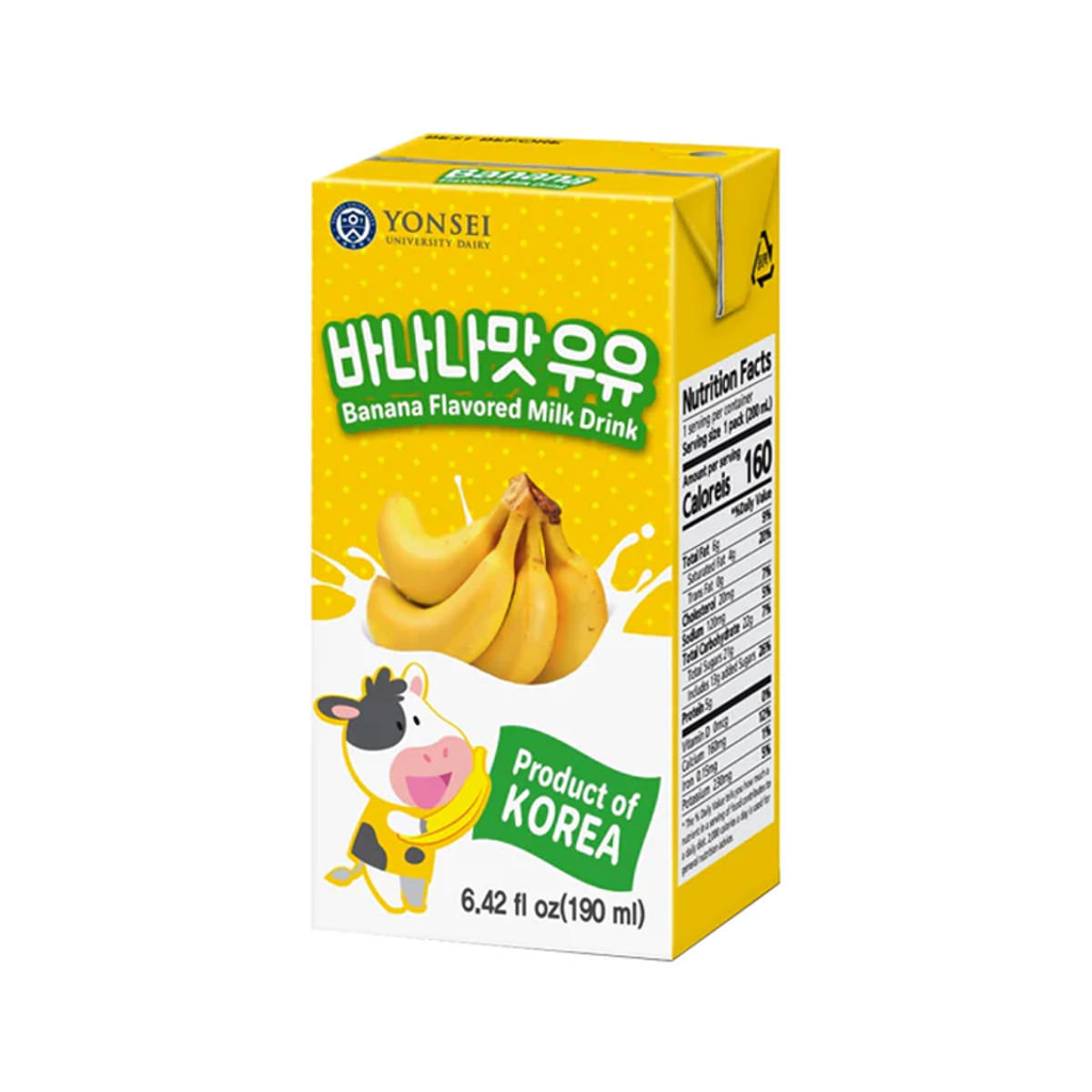 Bebida Coreana de Leite com Banana YONSEI - 190ML