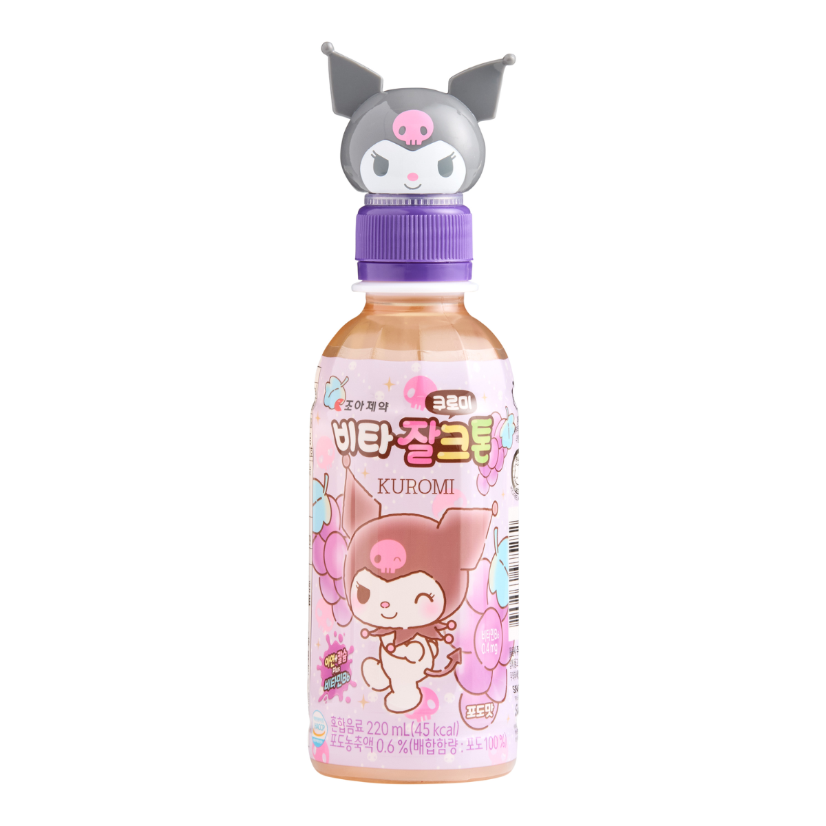 Bebida Coreana Saborizada de Uva Kuromi BITAJAL - 220mL