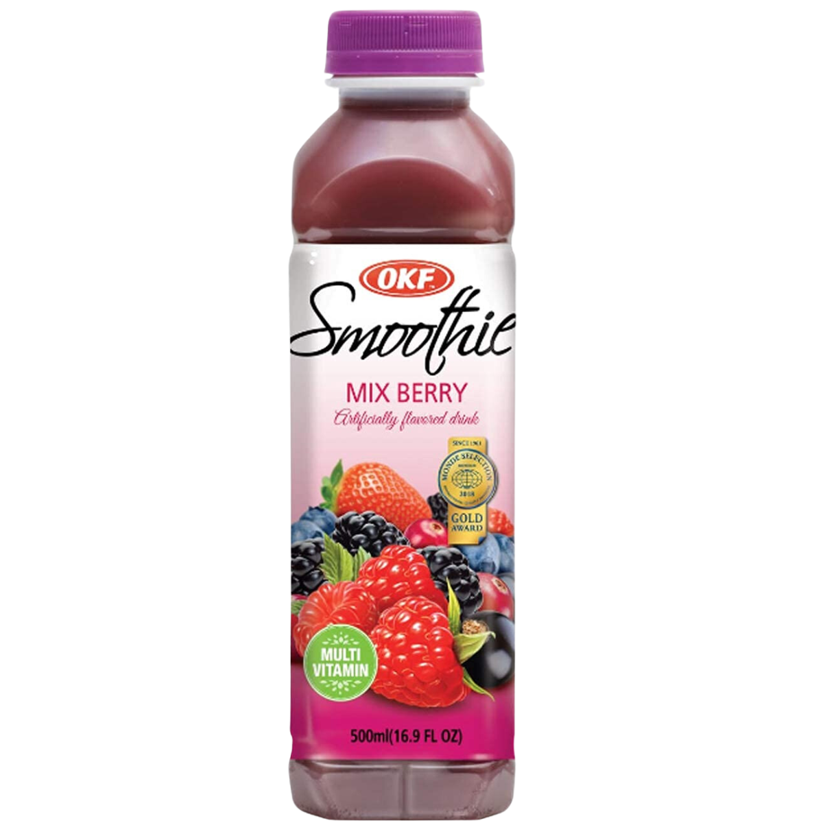 Bebida Coreana Smoothie Mix Berry de Frutas com Lactobacillus OKF - 500mL