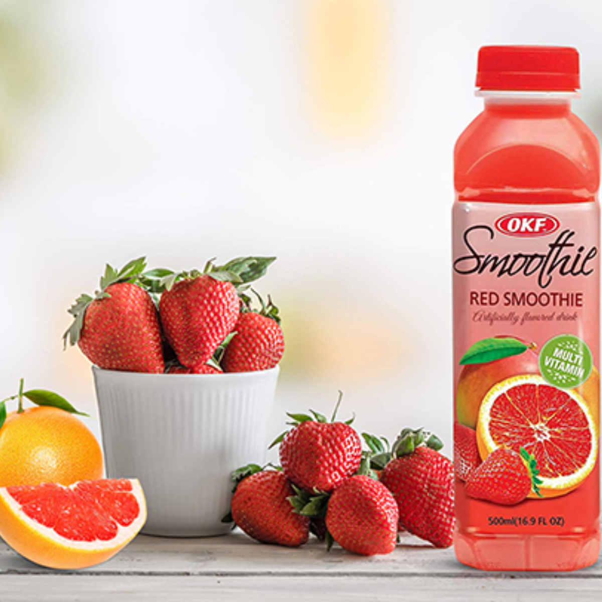 Bebida Coreana Smoothie Mix de Frutas Vermelhas com Lactobacillus