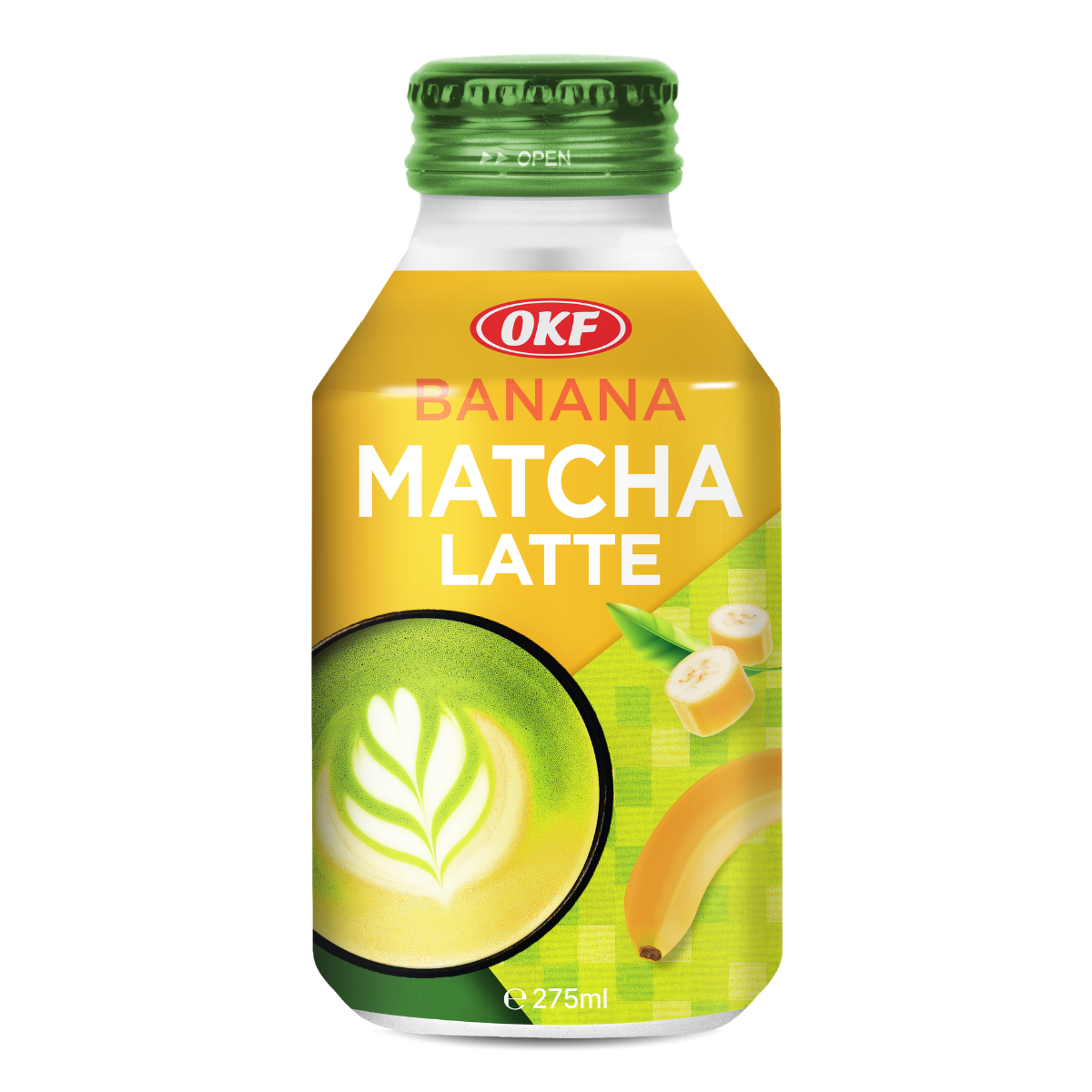 Bebida Pronta Coreana Matcha Latte Banana OKF - 275ml