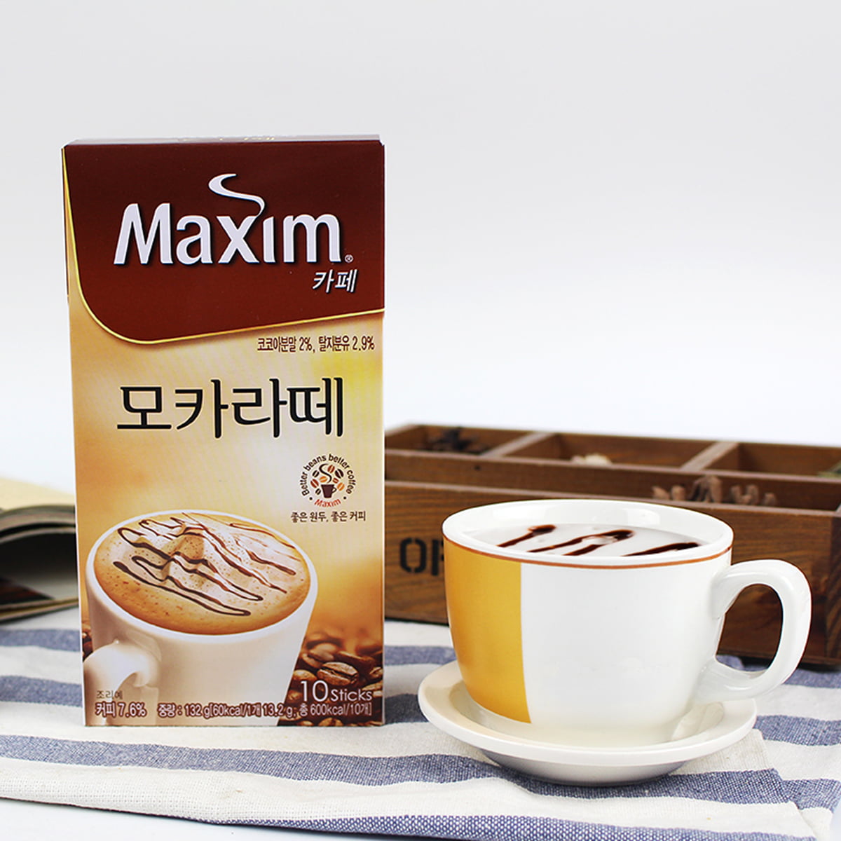 Café Pronto Solúvel Coffee Maxim Coreano Mocha Latte - 10 Sachês