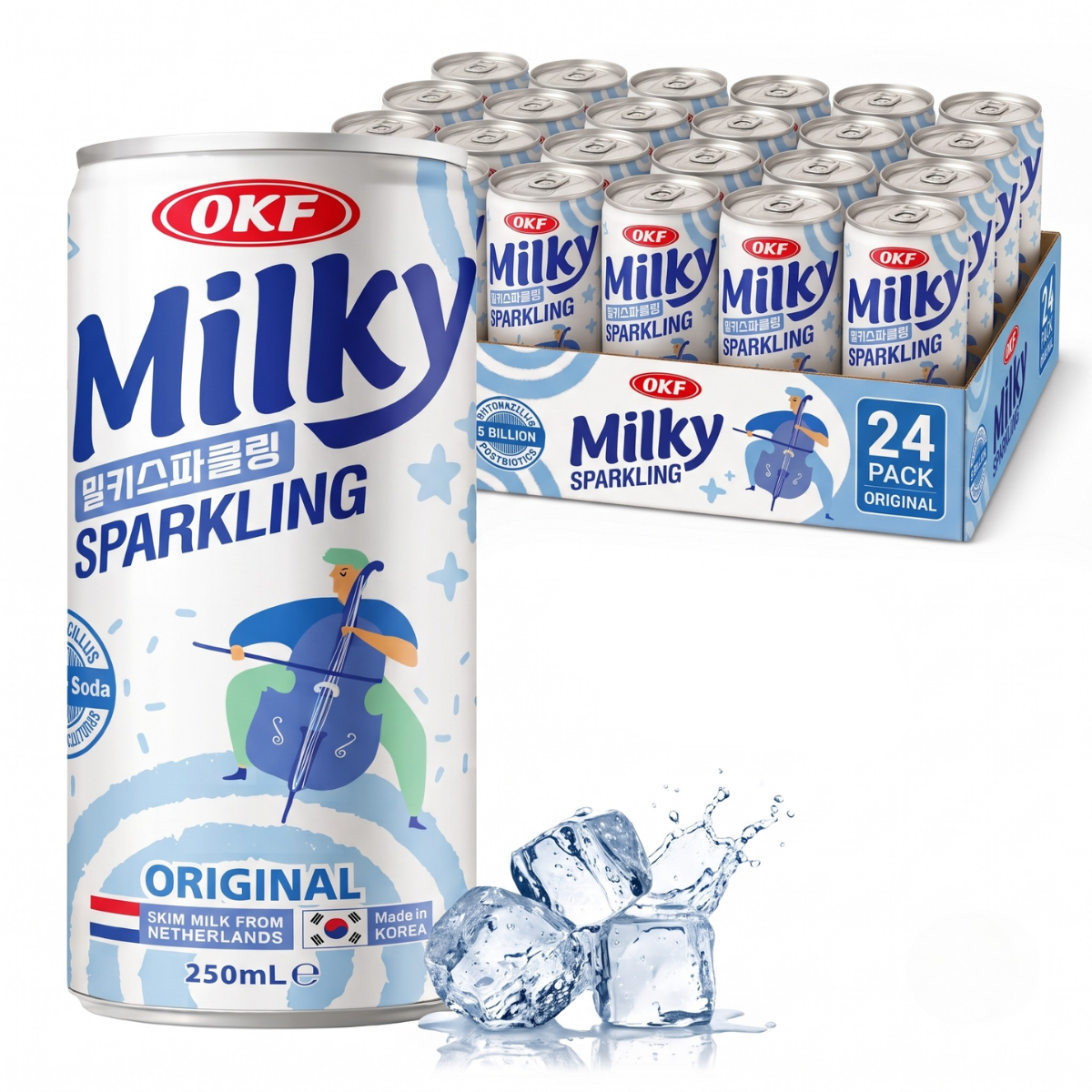 Caixa de Bebida Gaseificada MILKY Sabor Original com Lactobacillus OKF 250mL - 24 Latas