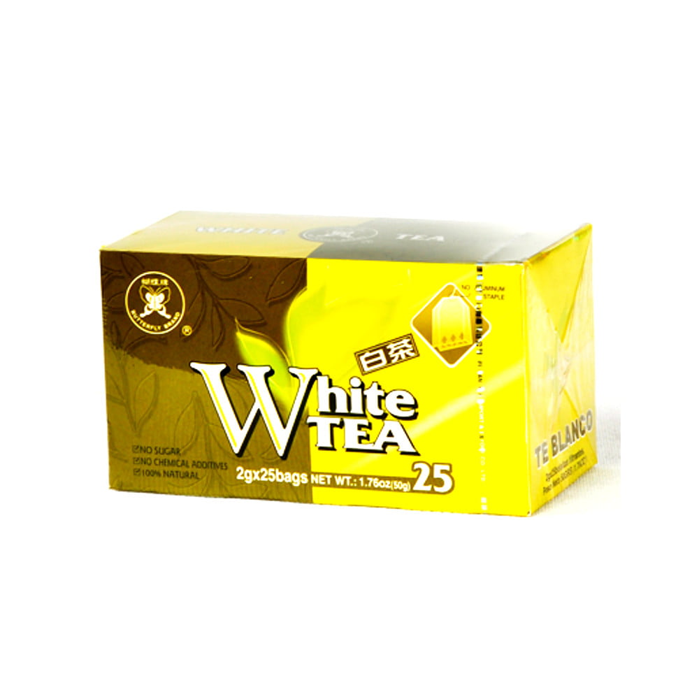Chá Branco White Tie Butterfly Brand - 25 Sachês (50gramas)