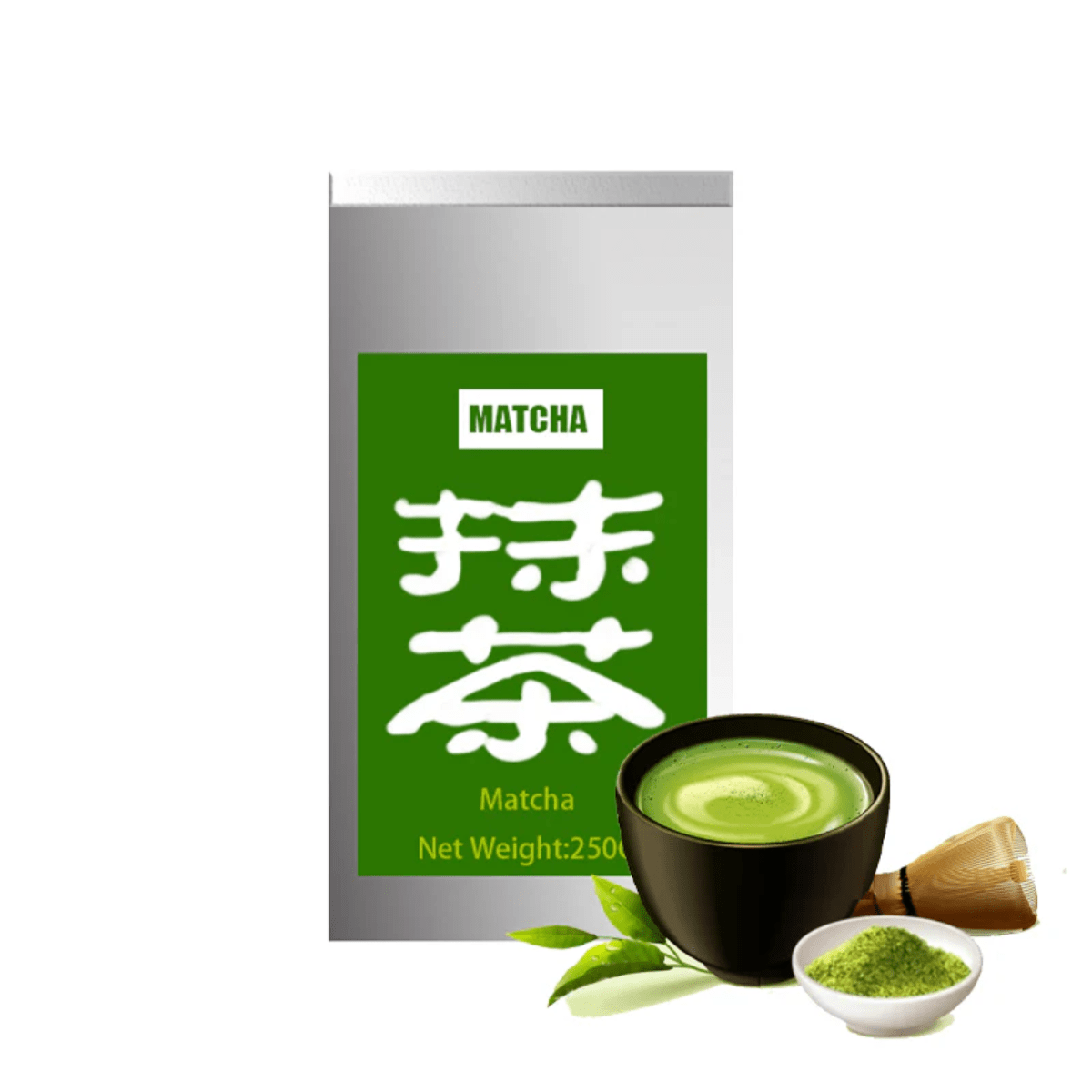 Chá Verde em Pó Matcha - 250 gramas - Hachi8