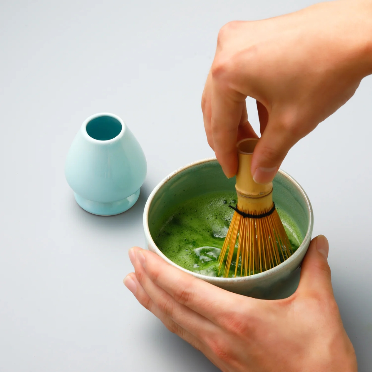 Kit Chá Verde em Pó Matcha 250g + Chasen Misturador de Bambu