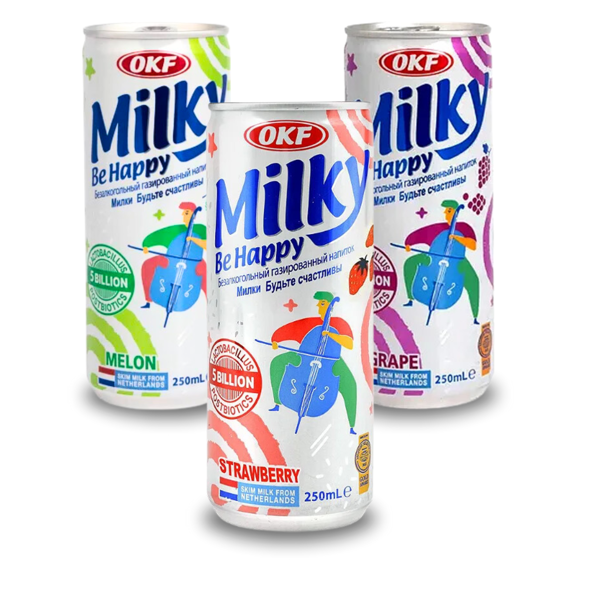 Kit de Bebida Gaseificada MILKYcom Lactobacillus OKF 250mL - 3 Sabores