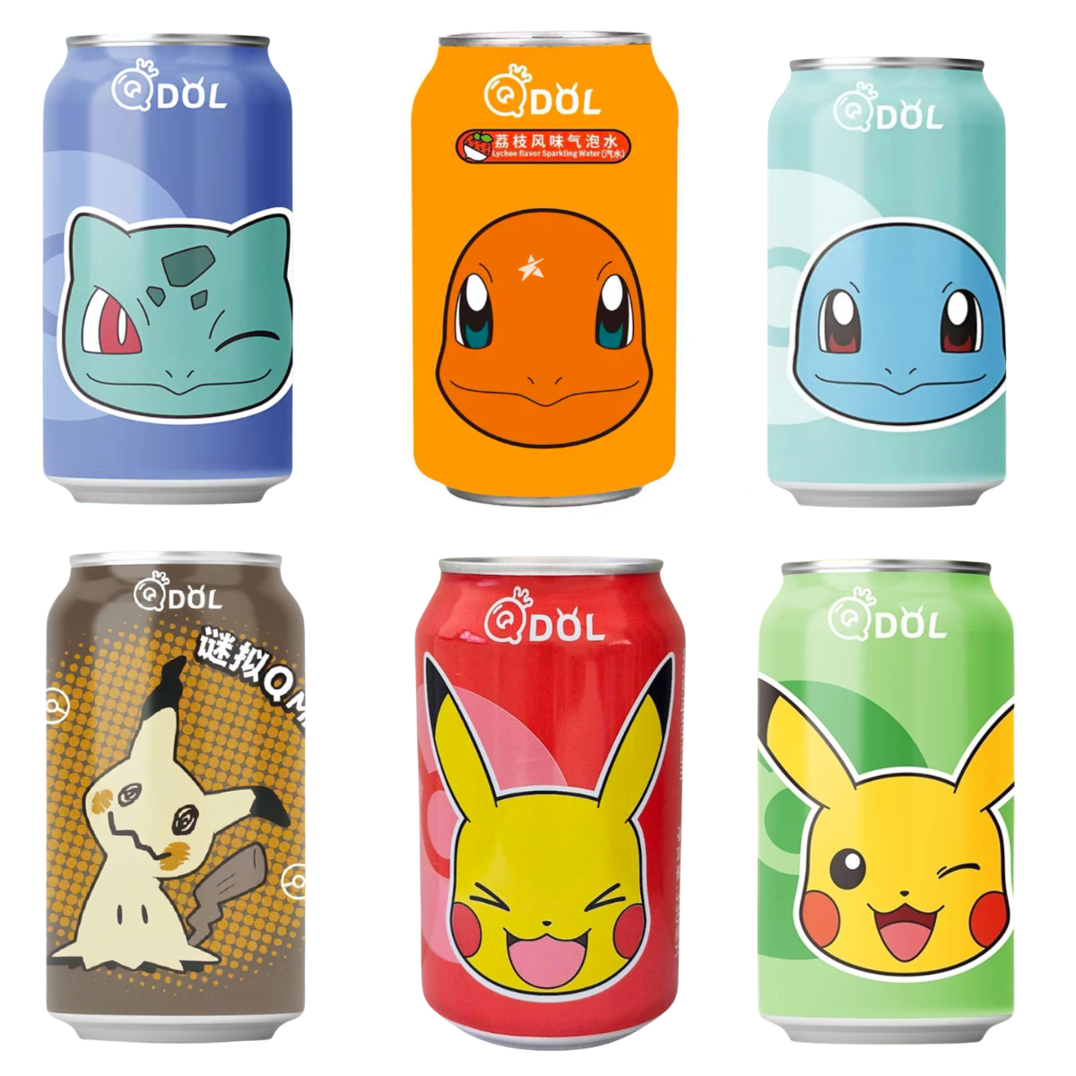 Kit Refrigerantes Gaseificado Pokemon 330mL - 6 Sabores