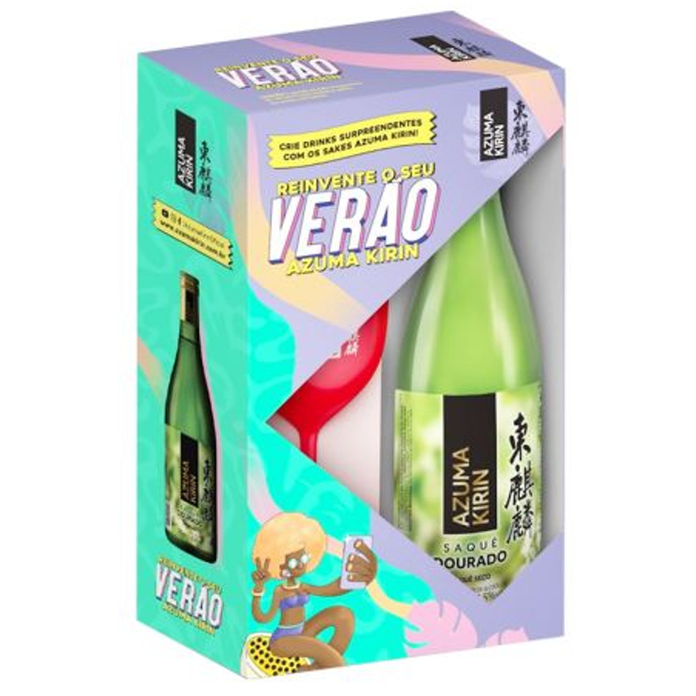 Saquê Azuma Dourado Sake Seco 740ml 12 Unidades