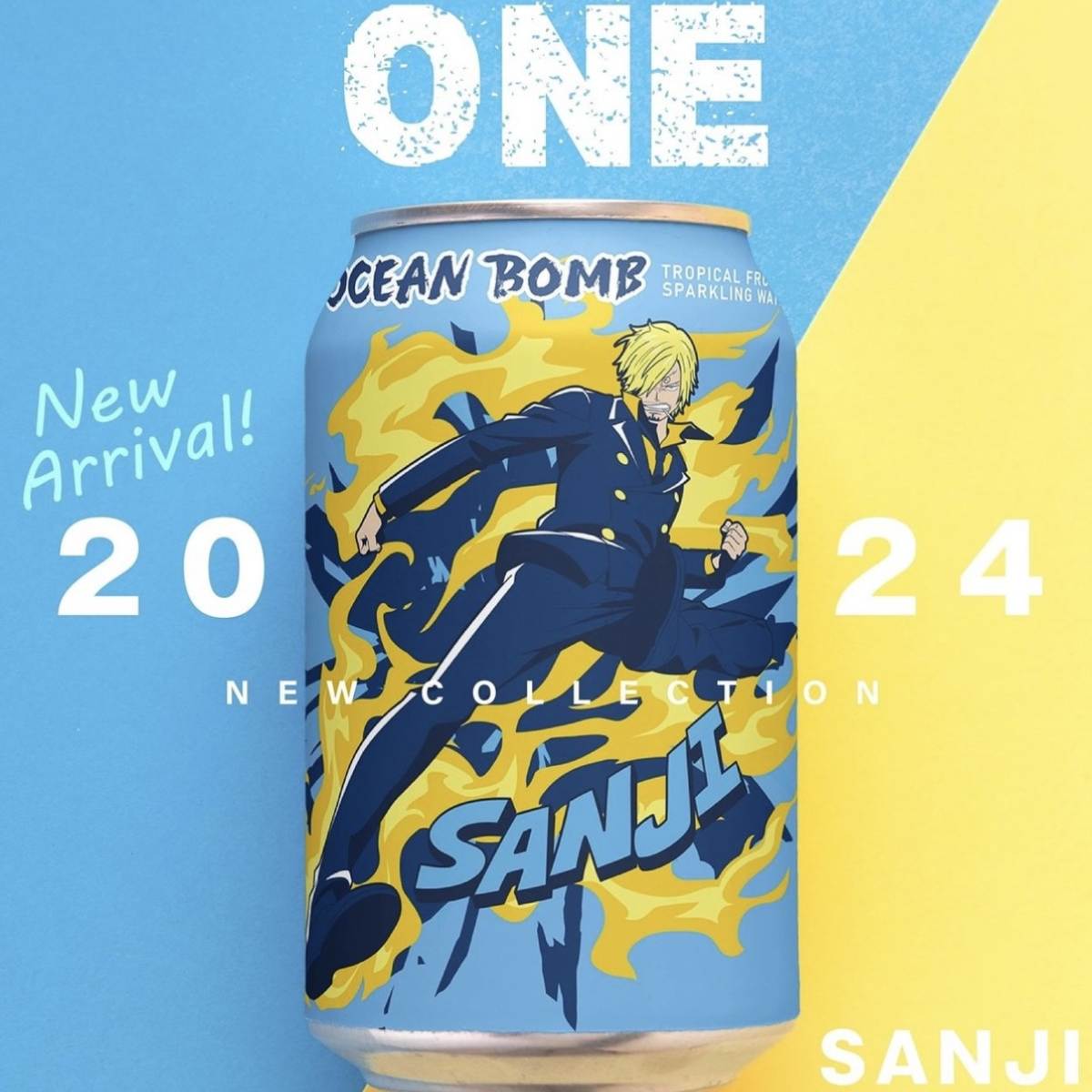 Refrigerante One Piece Sabor Frutas Tropicais Sanji Ocean Bomb