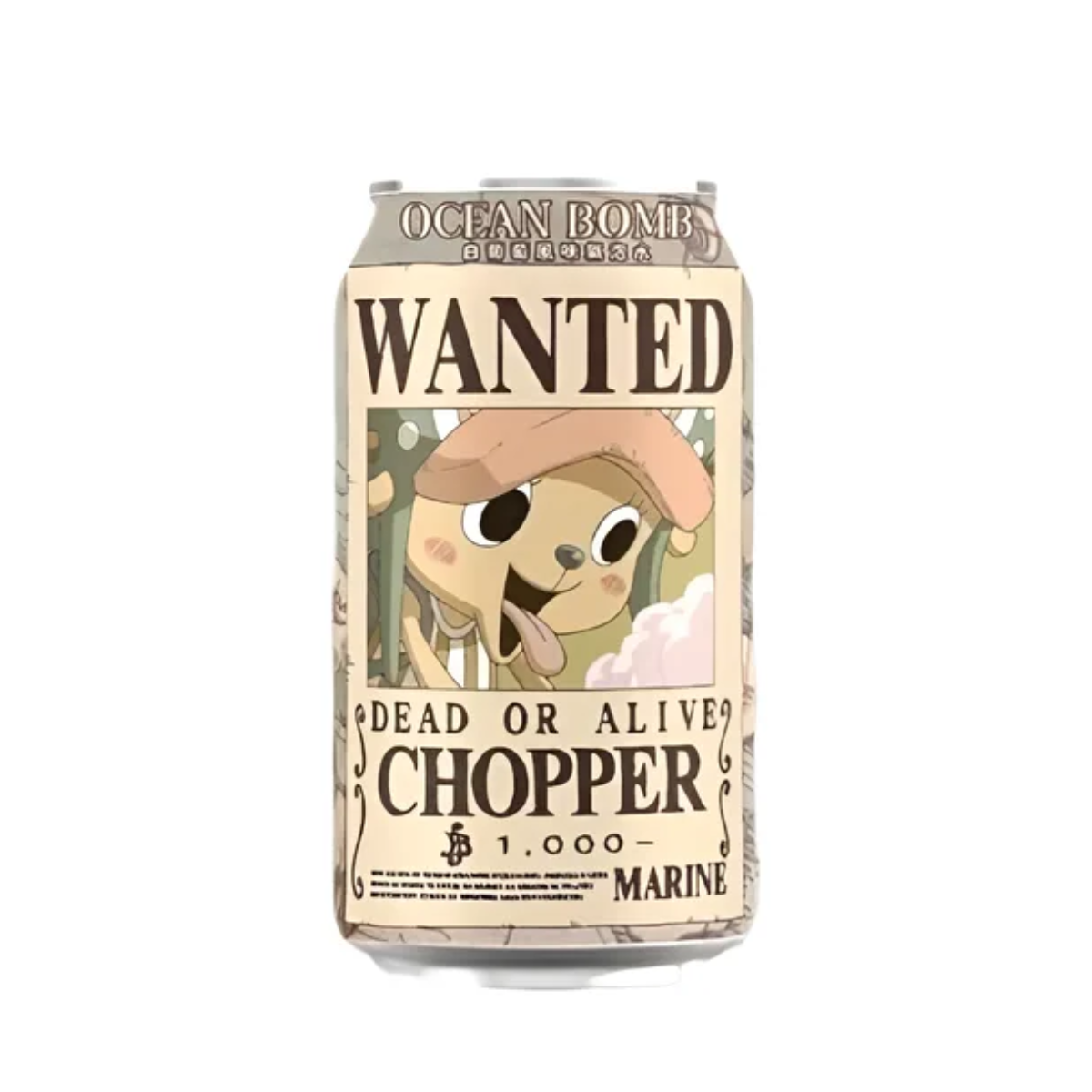 Refrigerante One Piece Sabor Uva Branca Ocean Bomb Chopper - 330mL