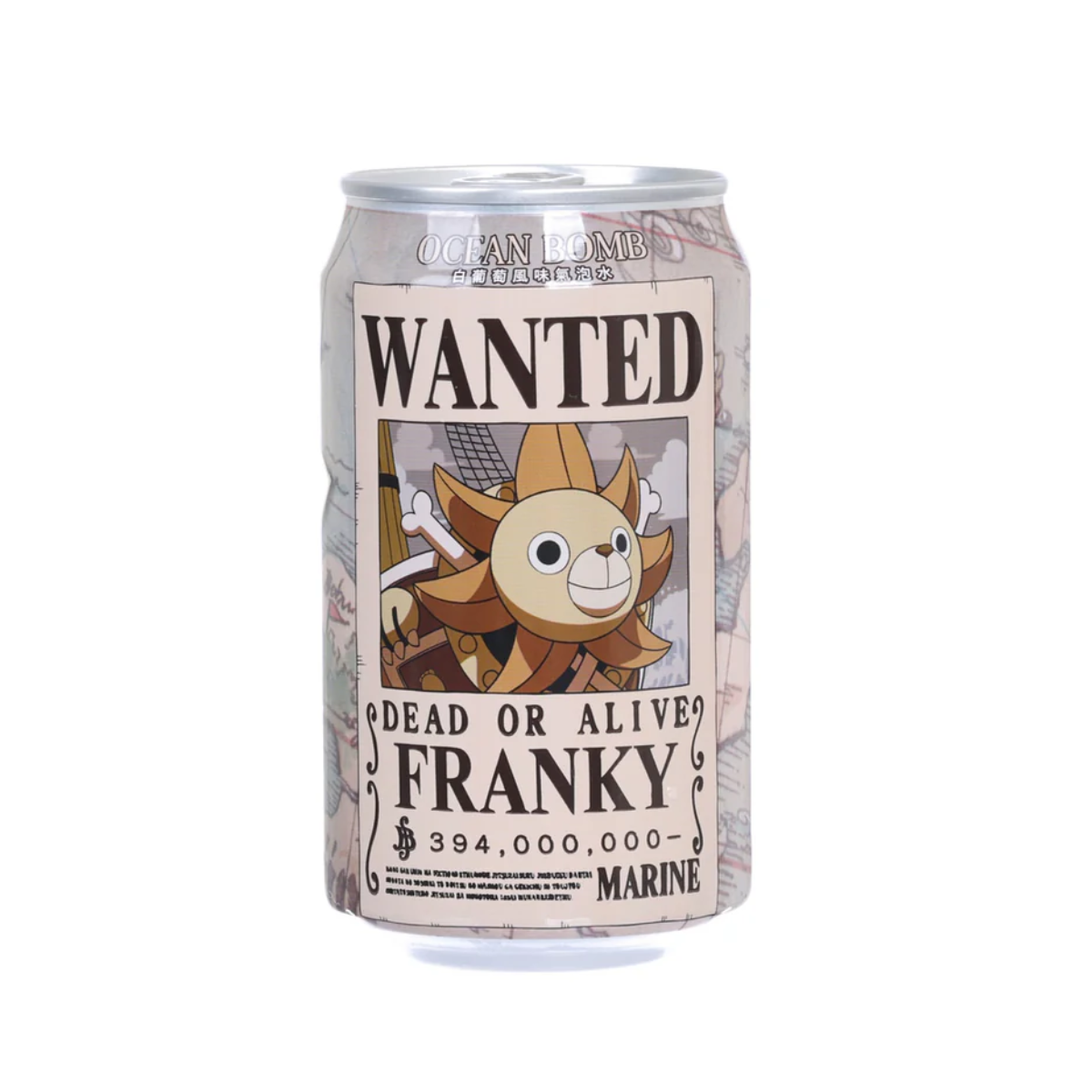 Refrigerante One Piece Sabor Uva Branca Ocean Bomb Franky - 330mL