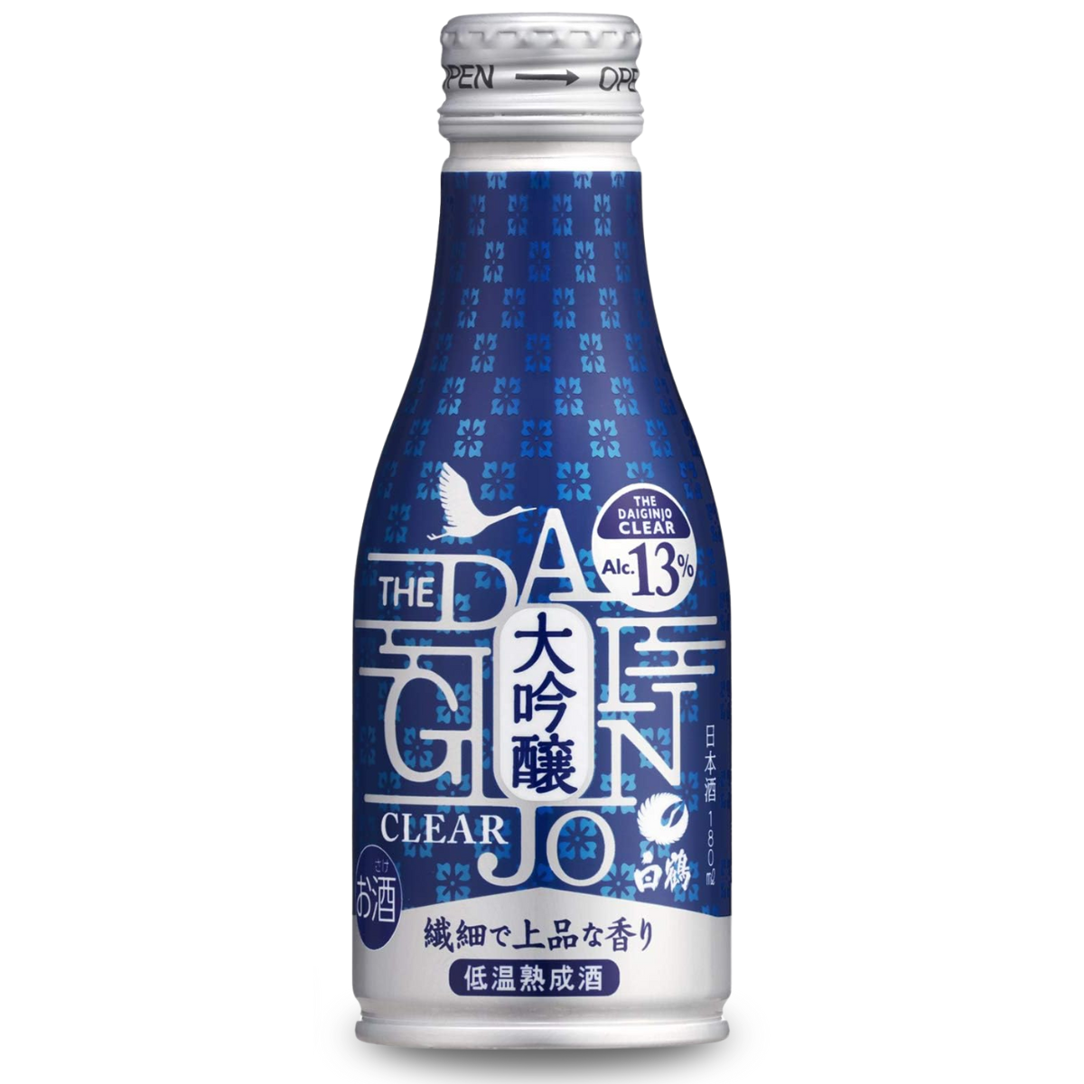 Sake Seco Hakutsuru Daiginjo Clear Bottle (DAIGINJO-SHU) -180mL