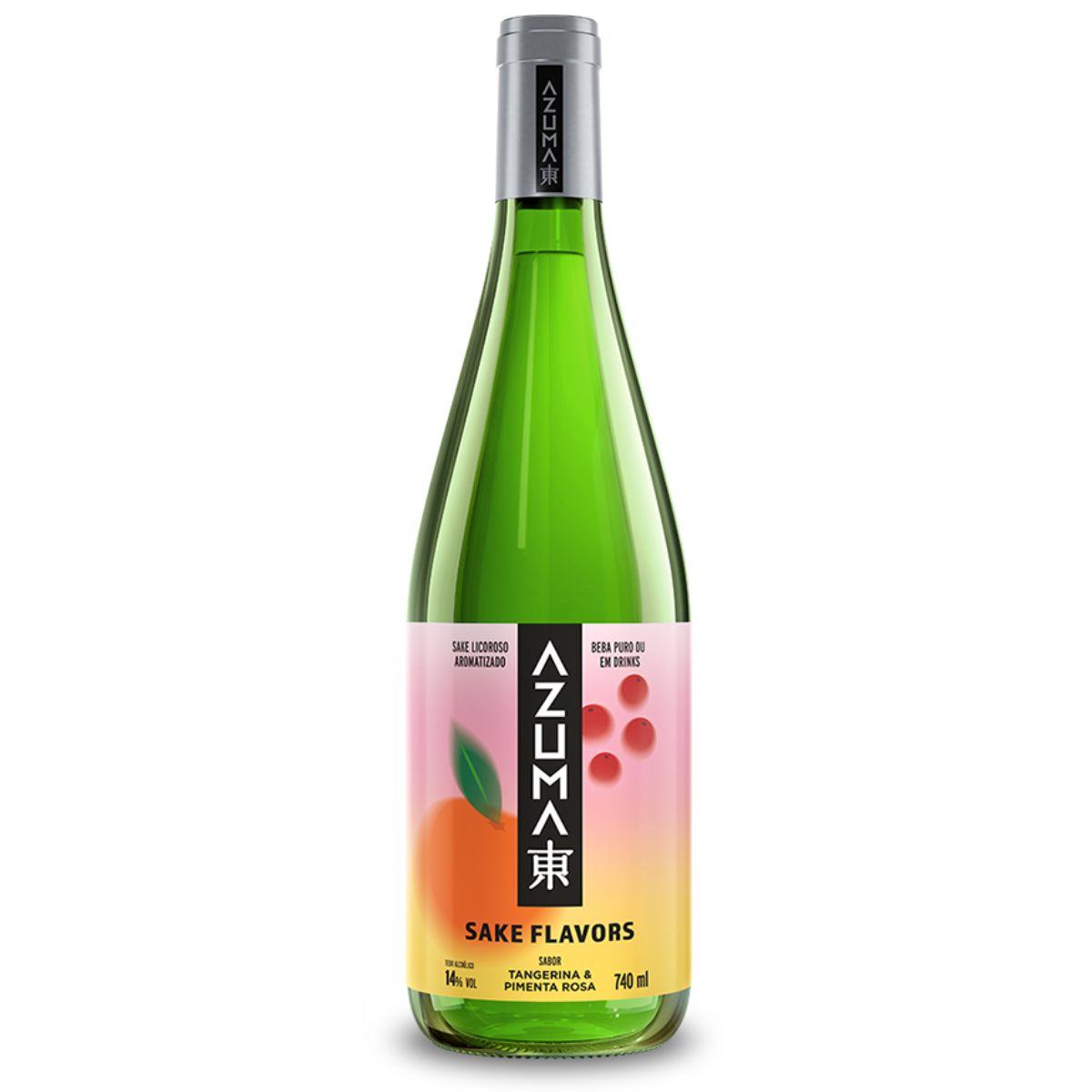 Saquê Azuma Kirin Sake Flavors Sabor Tangerina com Pimenta Rosa - 740ml