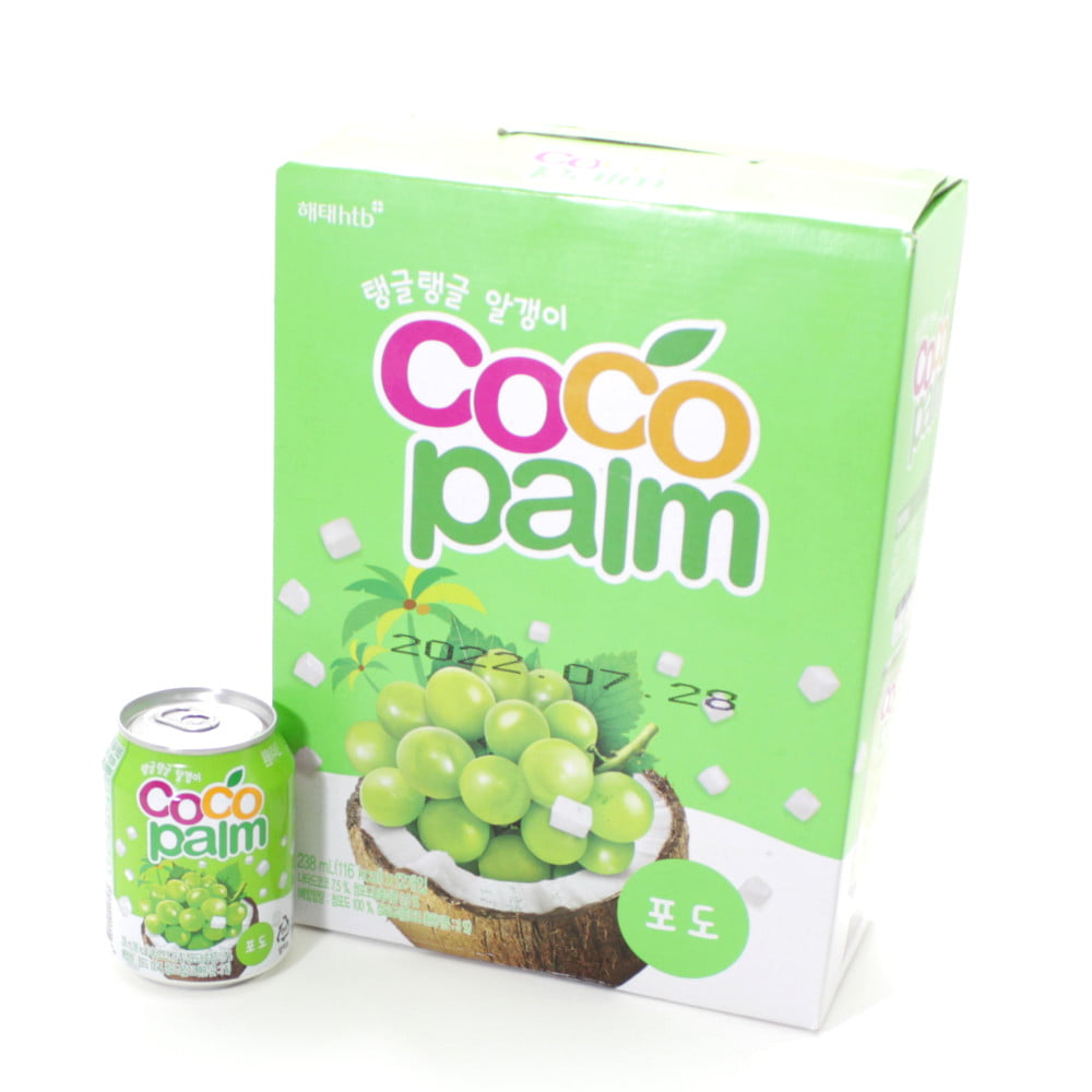 Caixa de Suco de Uva com pedaços de Coco CocoPalm Haitai - 238ml x 12unidades