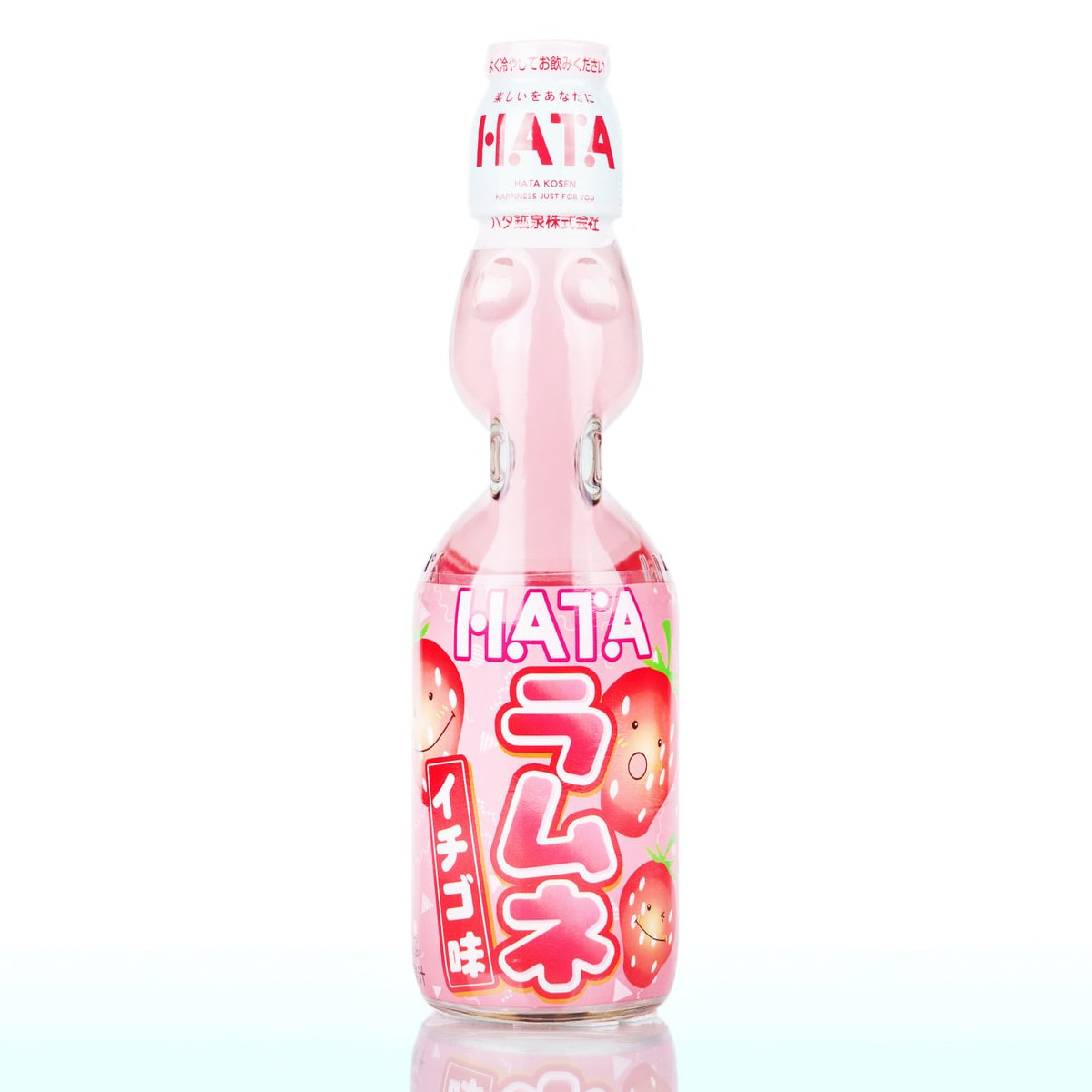 Ramune Refrigerante Japonês Sabor Morango - 200mL