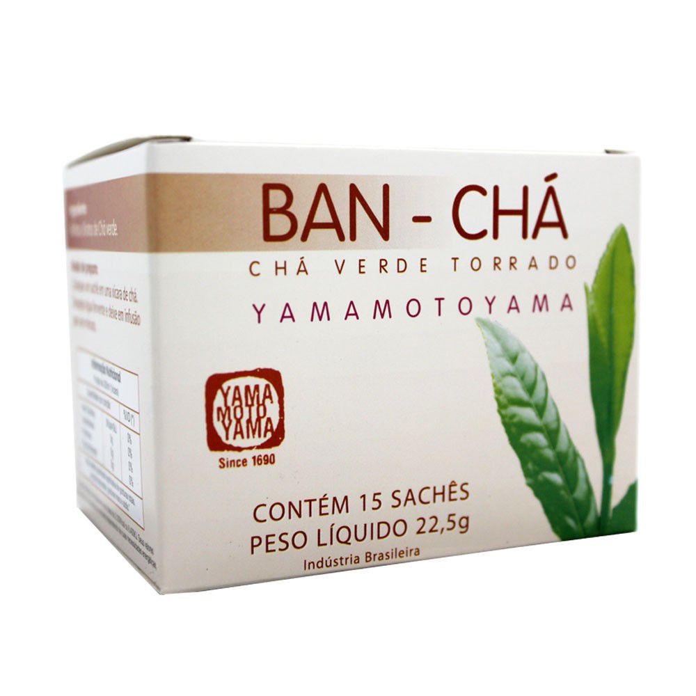 Banchá Chá Verde Torrado Natural Yamamotoyama - 15 sachês 30 gramas
