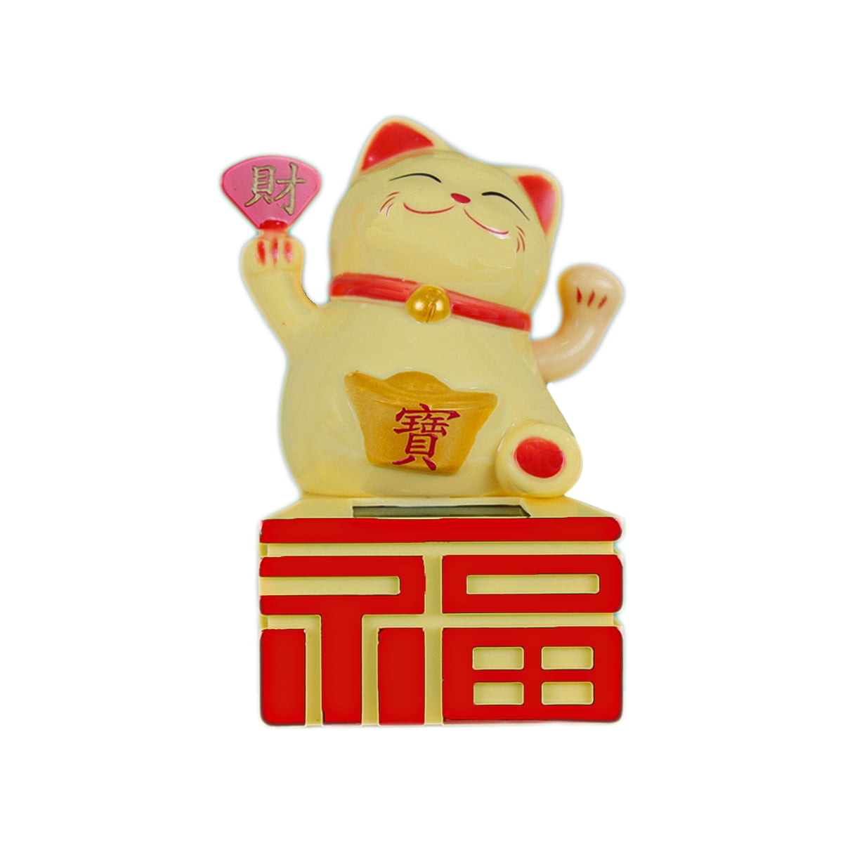 Gato da Sorte Solar Amarelo Enfeite - Maneki Neko