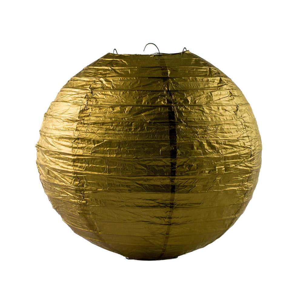 Luminária Oriental Dourada Lisa - 30cm