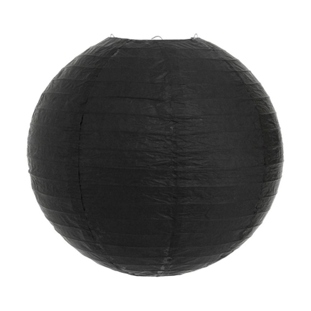 Luminária Oriental Preta Lisa - 40 cm