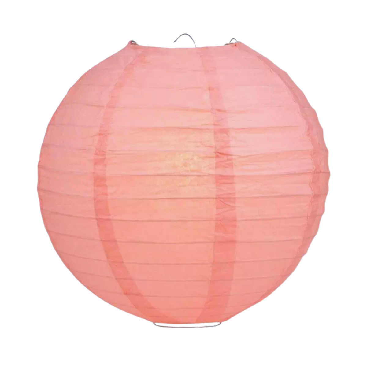 Luminária Oriental Rosa Salmão Lisa - 30 cm