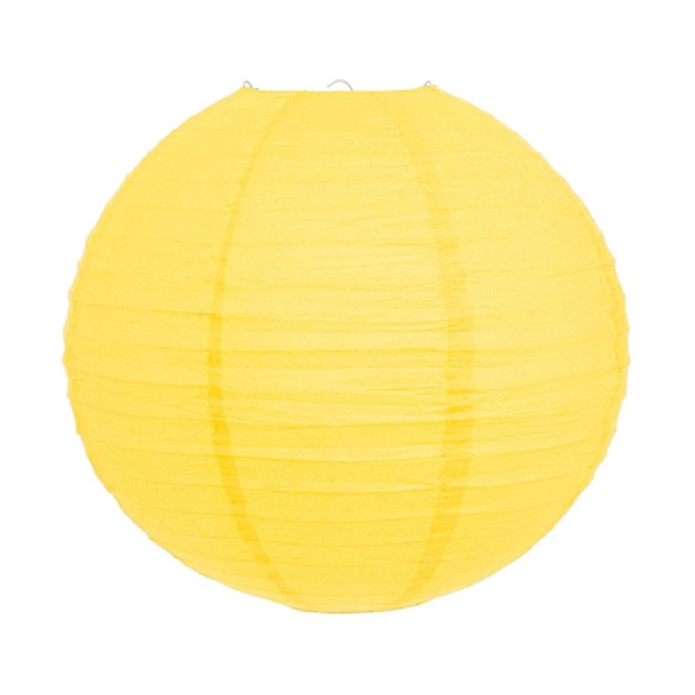 Luminária Oriental Amarela Lisa - 40 cm