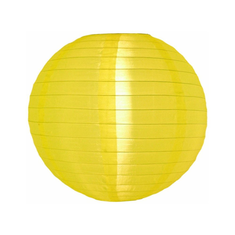 Luminária Oriental Amarela Nylon - 35 cm