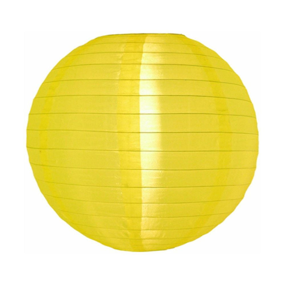 Luminária Oriental Amarela Nylon Lisa - 40 cm