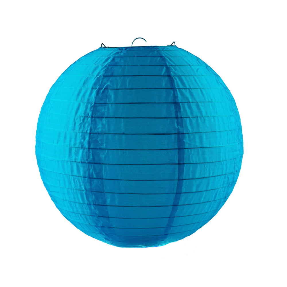 Luminária Oriental Azul Nylon - 30 cm