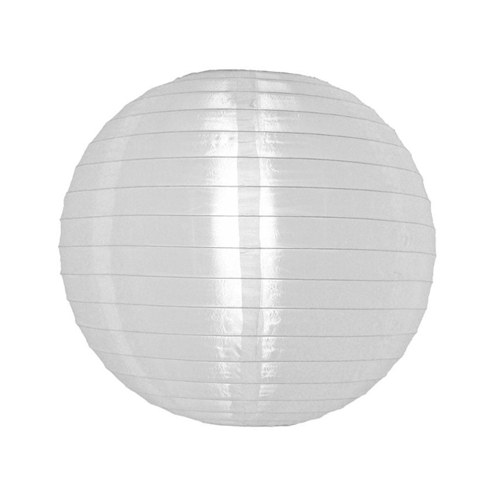 Luminária Oriental Branca Nylon - 35 cm