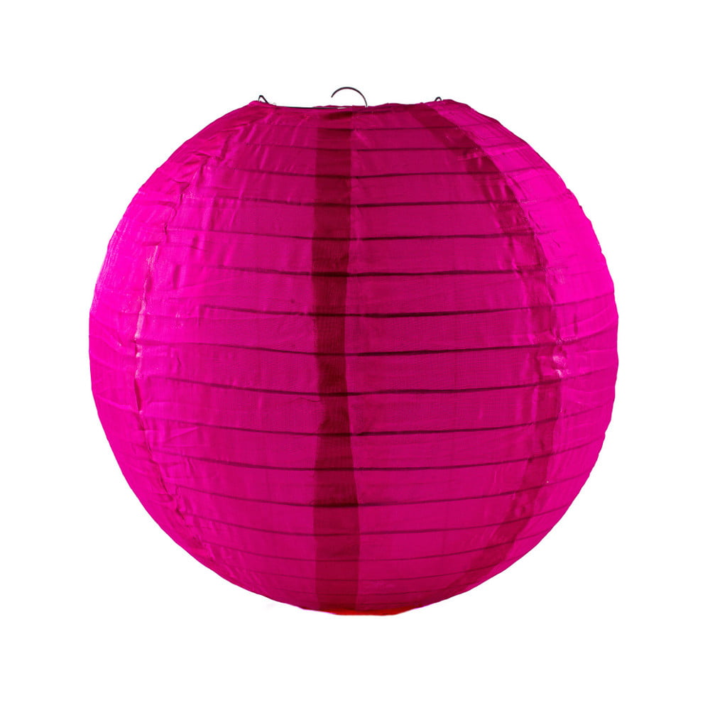 Luminária Oriental Rosa Pink Nylon - 30 cm